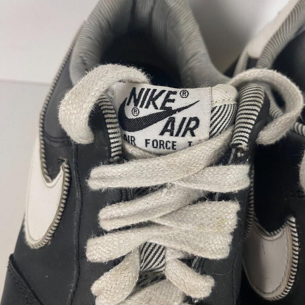 Nike Air Force 1 Sneakers Men's Sz 10 Shoes Black Seersucker Pack Low Pinstripe - Picture 5 of 14